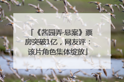 《酱园弄·悬案》票房突破1亿，网友评：该片角色集体绽放