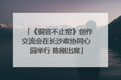 《铜官不止窑》创作交流会在长沙政协同心园举行 陈刚出席