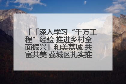「深入学习“千万工程”经验 推进乡村全面振兴」和美荔城 共富共美 荔城区扎实推进乡村振兴工作
