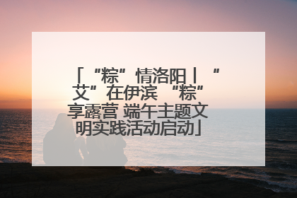 “粽”情洛阳丨“艾”在伊滨 “粽”享露营 端午主题文明实践活动启动