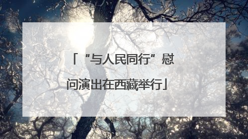 “与人民同行”慰问演出在西藏举行