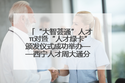 “大智荟通”人才π对暨“人才绿卡”颁发仪式成功举办——西宁人才周大通分会场亮点纷呈