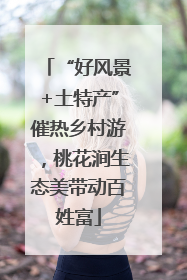 “好风景+土特产”催热乡村游，桃花涧生态美带动百姓富
