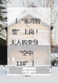 “张湾智警”上岗！无人机变身 “空中 110”