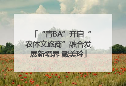 “青BA”开启“农体文旅商”融合发展新境界 戴美玲