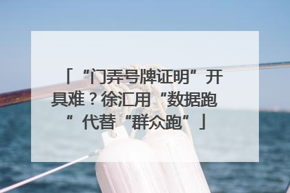 “门弄号牌证明”开具难？徐汇用“数据跑”代替“群众跑”