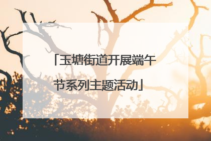 玉塘街道开展端午节系列主题活动