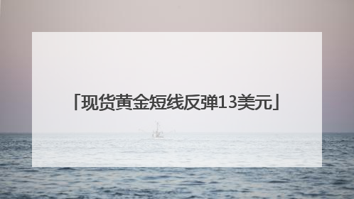 现货黄金短线反弹13美元