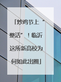 炒鸡节上“整活”！临沂这所新高校为何如此出圈