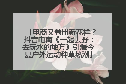 电商又卷出新花样？抖音电商《一起去野：去玩水的地方》引爆今夏户外运动种草热潮