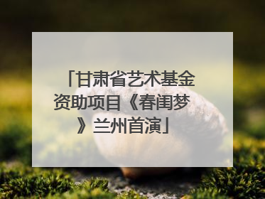 甘肃省艺术基金资助项目《春闺梦》兰州首演
