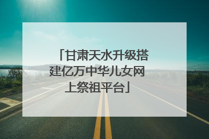 甘肃天水升级搭建亿万中华儿女网上祭祖平台