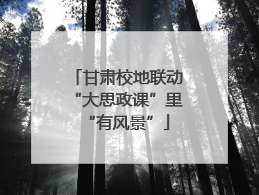 甘肃校地联动“大思政课”里“有风景”