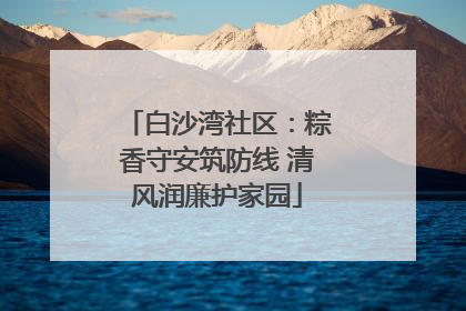 白沙湾社区：粽香守安筑防线 清风润廉护家园