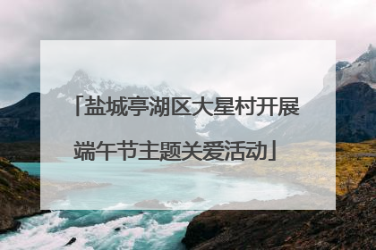 盐城亭湖区大星村开展端午节主题关爱活动
