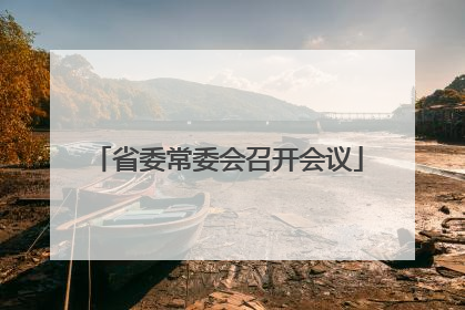 省委常委会召开会议