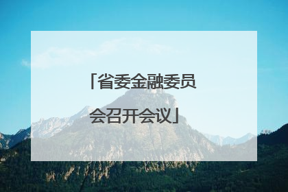 省委金融委员会召开会议