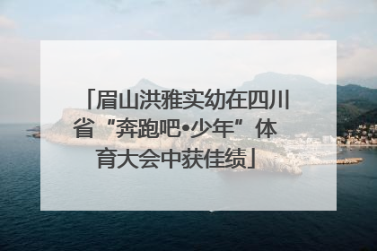 眉山洪雅实幼在四川省“奔跑吧•少年”体育大会中获佳绩