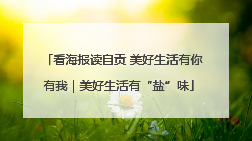 看海报读自贡 美好生活有你有我｜美好生活有“盐”味
