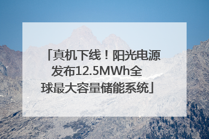 真机下线！阳光电源发布12.5MWh全球最大容量储能系统