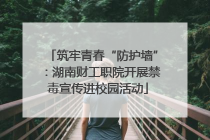 筑牢青春“防护墙”：湖南财工职院开展禁毒宣传进校园活动