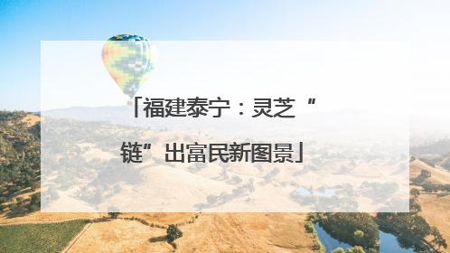 福建泰宁：灵芝“链”出富民新图景