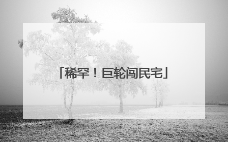 稀罕！巨轮闯民宅