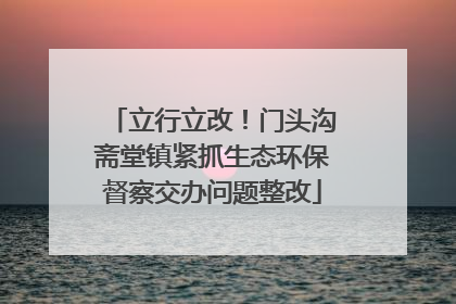 立行立改！门头沟斋堂镇紧抓生态环保督察交办问题整改