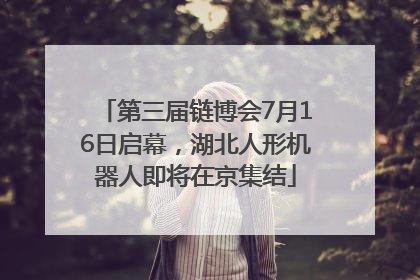 第三届链博会7月16日启幕，湖北人形机器人即将在京集结