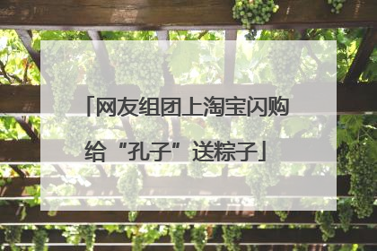 网友组团上淘宝闪购给“孔子”送粽子