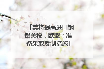 美将提高进口钢铝关税，欧盟：准备采取反制措施