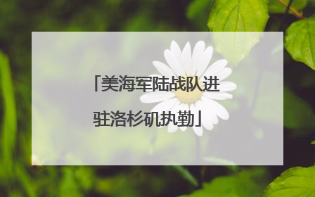 美海军陆战队进驻洛杉矶执勤