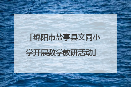 绵阳市盐亭县文同小学开展数学教研活动