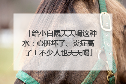 给小白鼠天天喝这种水：心脏坏了、炎症高了！不少人也天天喝
