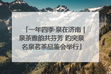 一年四季·泉在济南｜泉茶雅韵共芬芳 趵突泉名泉茗茶品鉴会举行
