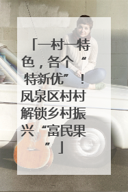 一村一特色，各个“特新优”！凤泉区村村解锁乡村振兴“富民果”