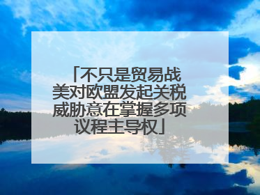 不只是贸易战 美对欧盟发起关税威胁意在掌握多项议程主导权