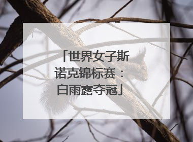 世界女子斯诺克锦标赛：白雨露夺冠