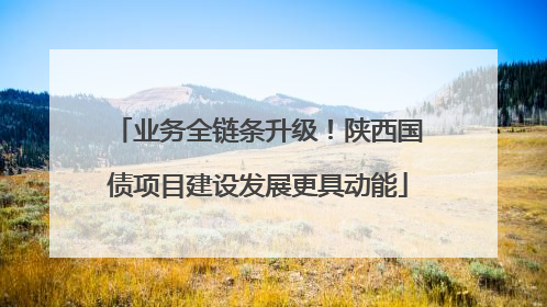 业务全链条升级！陕西国债项目建设发展更具动能