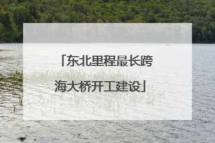 东北里程最长跨海大桥开工建设