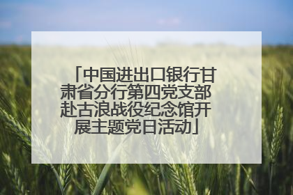 中国进出口银行甘肃省分行第四党支部赴古浪战役纪念馆开展主题党日活动