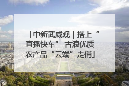 中新武威观｜搭上“直播快车” 古浪优质农产品“云端”走俏