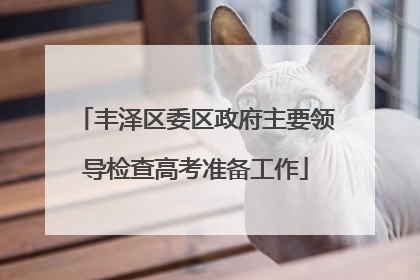 丰泽区委区政府主要领导检查高考准备工作