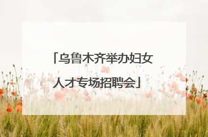乌鲁木齐举办妇女人才专场招聘会