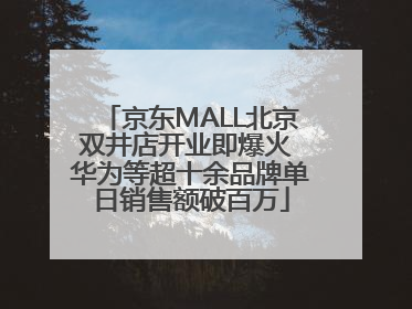 京东MALL北京双井店开业即爆火 华为等超十余品牌单日销售额破百万