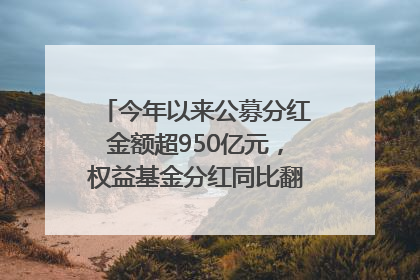 今年以来公募分红金额超950亿元，权益基金分红同比翻倍｜招财猫
