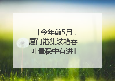 今年前5月，厦门港集装箱吞吐量稳中有进