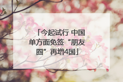 今起试行 中国单方面免签“朋友圈”再增4国