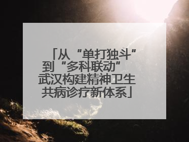 从“单打独斗”到“多科联动” 武汉构建精神卫生共病诊疗新体系