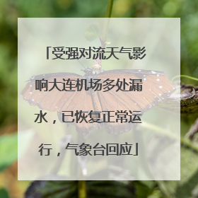 受强对流天气影响大连机场多处漏水，已恢复正常运行，气象台回应